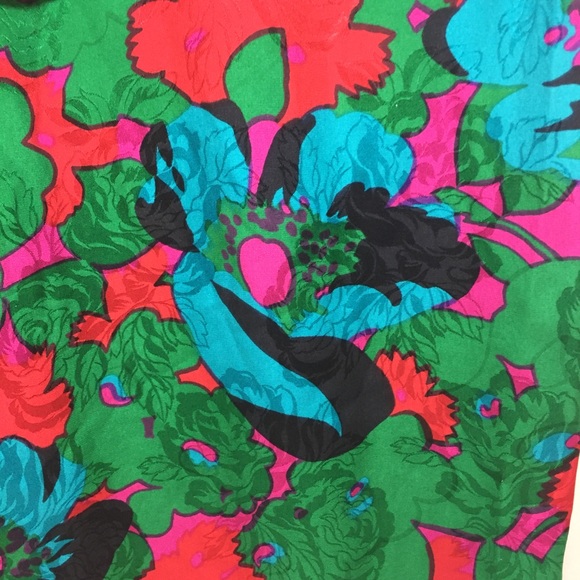 Vintage 80's Flora Kung Silk Dress Emerald SZ 10 - Picture 4 of 11